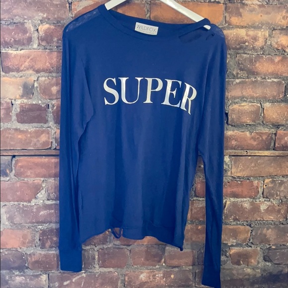 WILDFOX long sleeve tee. 100% cotton - Picture 1 of 4
